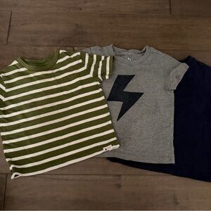 Kids Striped and Graphic T-Shirts Set